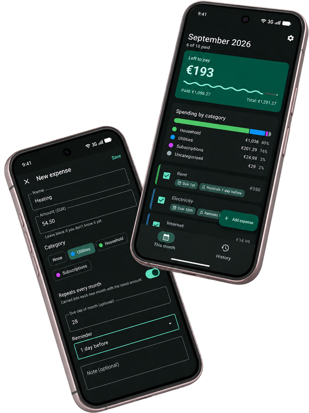 Monthly Bills: Bill Tracker screenshot